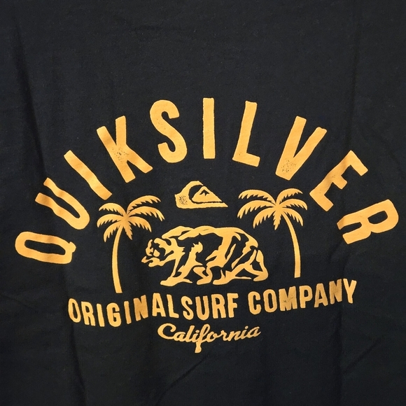 Quiksilver Classic Arch T-Shirt Original Surf Co - Black - Short Sleeve Men's M - Picture 1 of 7